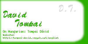 david tompai business card